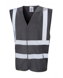 LEO W05 Pilton - Hi-Vis Ecoviz Reflective Waistcoat - Grey