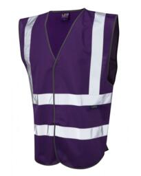 LEO W05 Pilton - Hi-Vis Ecoviz Reflective Waistcoat - Purple