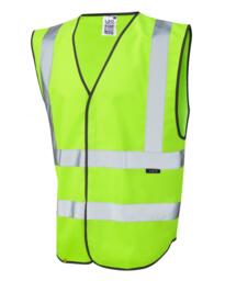 LEO W05 Pilton - Hi-Vis Ecoviz Reflective Waistcoat - Lime