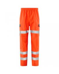 LEO L07 Westleigh - Hi-Vis Ecoviz 10K Performance Breathable Overtrousers - Orange