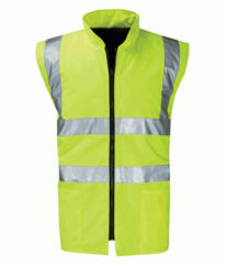 Orbit HVRBR - Hi-Vis Reversible Rail Spec Bodywarmer - Yellow