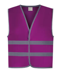 YOKO YK102 - Hi-vis reflective border Childrens Vest - Raspberry