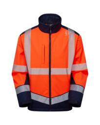 LEO SJ02 Bowden - Hi-Vis Ecoviz Softshell Jacket - Orange