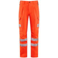 LEO CT05 Winford - Hi-Vis Ecoviz Polyester Stretch Cargo Trousers - Orange