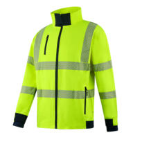 Future Garments FJ098 - Hi-Vis Fleece Jacket - Yellow / Navy