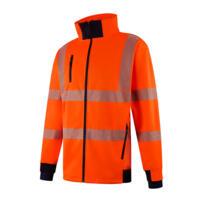 Future Garments FJ098 - Hi-Vis Fleece Jacket - Orange / Navy