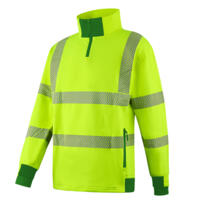 Future Garments SS104 - Hi-Vis 1/4 Zip Sweatshirt - Yellow / Green