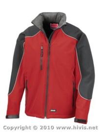 RESULT R118A HOODED SOFTSHELL JACKET - Red / Black