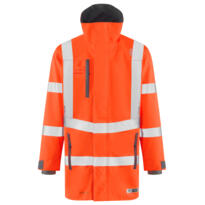 Leo A07 Eastleigh - EcoViz 10K Performance Breathable Anorak - Orange
