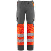 LEO CL05 Winswell - Hi-Vis Ecoviz Womens Lightweight Polyester Stretch Cargo - Orange / Grey