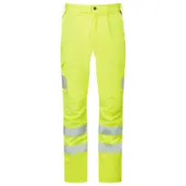 LEO CT05 Winford - Hi-Vis Ecoviz Polyester Stretch Cargo Trousers - Yellow
