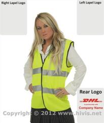 DHL High Visibility Vest [Printed Rear] - Yellow