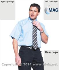 MAG Short Sleeved Shirt [Embroidered] - Light Blue