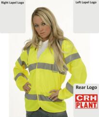CRH Plant Long Sleeved HiVis Vest [Printed] - Yellow