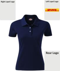 DHL Ladies Polo F63502 [Embroidered] - Navy Blue