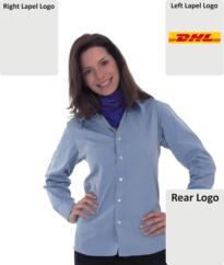 DHL Ladies Shirt L/S [Embroidered] - Light Blue