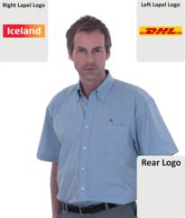 DHL Mens Shirt S/S [Dual Logo] - Light Blue