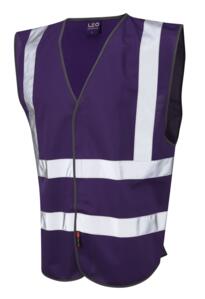 Leo HiVis Coloured Vests - Purple