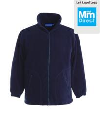 MandM Direct Fleece Jacket [Embroidered] - Blue Navy