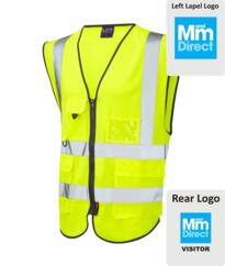 MandM Direct HiVis Exec Vest [Printed Visitor] - Yellow