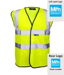 MandM Direct HiVis Vest [Printed Team Leader] - Yellow