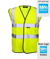 MandM Direct HiVis Vest [Printed Visitor] - Yellow