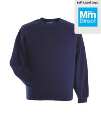 MandM Direct Sweatshirt [Embroidered] - Blue Navy