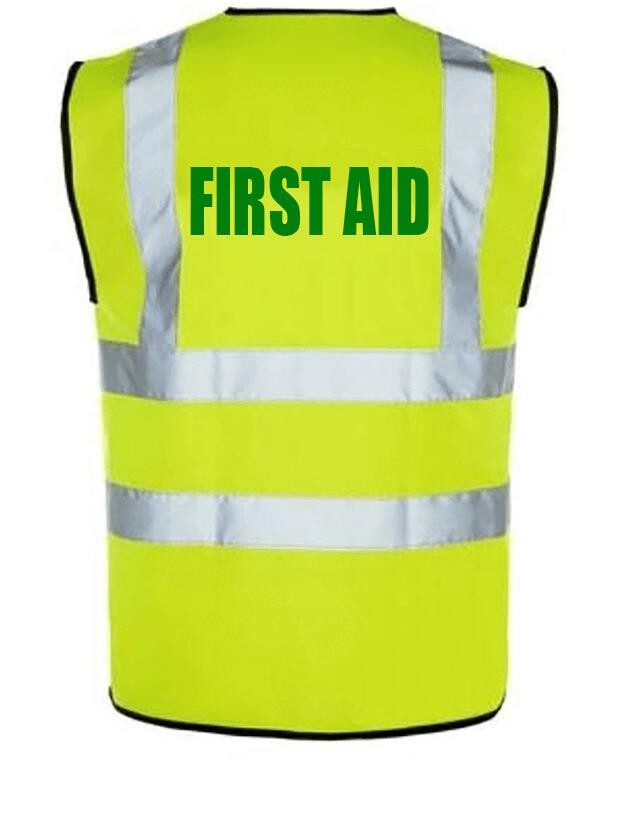 First aider hi vis on sale vest