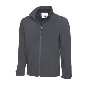 Uneek UC611  - Deluxe Full Zip Softshell Jacket - Light Grey