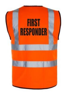 Hi-Vis FIRST RESPONDER Vest - Orange