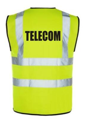 Hi-Vis TELECOM Vest - Yellow