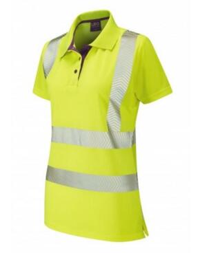 LEO PL03 Pippacott - Hi-Vis Ecoviz Performance+ Womens Polo Shirt - Yellow