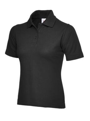 Uneek UC106 - Ladies Pique Polo Shirt 220gsm - Black