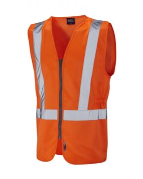 LEO W16 Copplestone - Hi-Vis Ecoviz PC Railway Plus Waistcoat - Orange