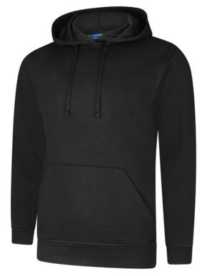 Uneek UC509 - Deluxe Hooded Sweatshirt 280gsm - Black