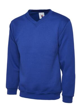 Uneek UC206 - Childrens Classic V-Neck Sweatshirt 300GSM  - Royal Blue