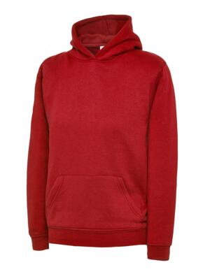 Uneek UC503 - Childrens Classic Hooded Sweatshirt 300GSM - Red
