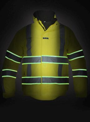 India HiVis Glow in the Dark Waterproof Jacket - Yellow