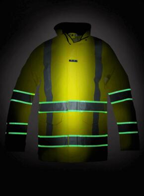 Italie HiVis Glow in the Dark Waterproof Parka - Yellow