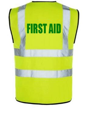 Hi-Vis FIRST AID Vest - Yellow