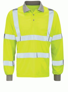 Orbit HVLPS - Hi-Vis Long Sleeved Polo Shirt - Yellow