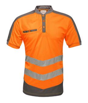 Hi Viz Orange Hi Vis Hi Visibility Rail Spec Polo Shirt