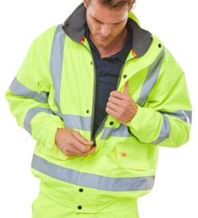 Hi vis bomber jacket hotsell fleece lined