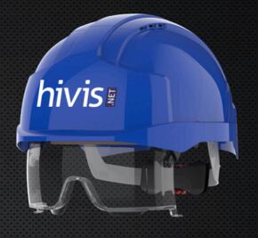 JSP EVO VISTALENS - DIRECT PRINT HELMETS (BOX OF 10) - Blue