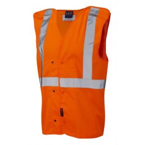 LEO W18 Chapelton - Hi-Vis Ecoviz Underground Waistcoat - Orange