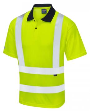 LEO P01 Croyde - Hi-Vis Ecoviz Comfort Polo Shirt - Yellow