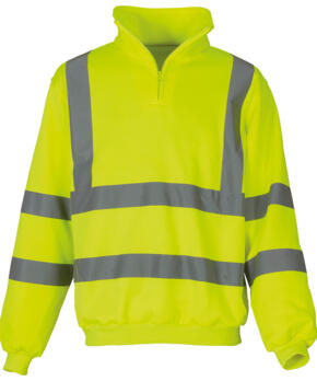 YOKO YK031 - HI-VIS 1/4 ZIP SWEATSHIRT - Yellow