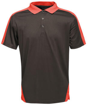 REGATTA TRS174 - CONTRAST WICKING POLO - Black / Red