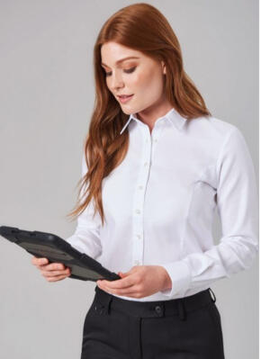 Brook Taverner 2359 Albany – Classic Oxford Ladies Shirt - White