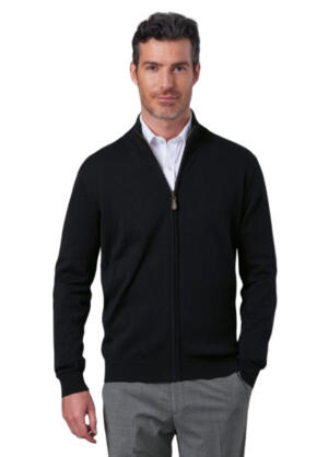 Brook Taverner 4218 Columbus - Full Zip Cardigan - Black